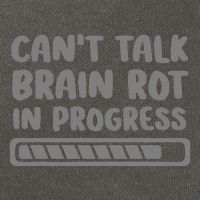Brain Rot In Progress CanT Talk Gaming Brainrot Meme Cotton Canvas Backpack