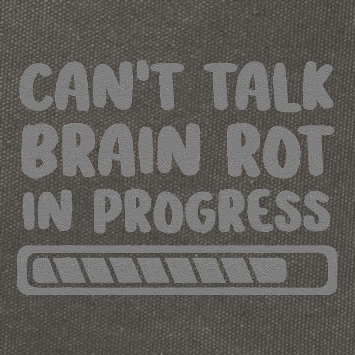 Brain Rot In Progress CanT Talk Gaming Brainrot Meme Cotton Canvas Backpack