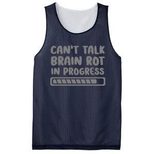 Brain Rot In Progress CanT Talk Gaming Brainrot Meme Mesh Reversible Basketball Jersey Tank