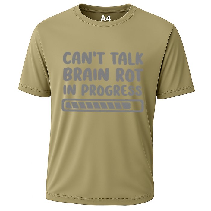 Brain Rot In Progress CanT Talk Gaming Brainrot Meme Performance Shirt