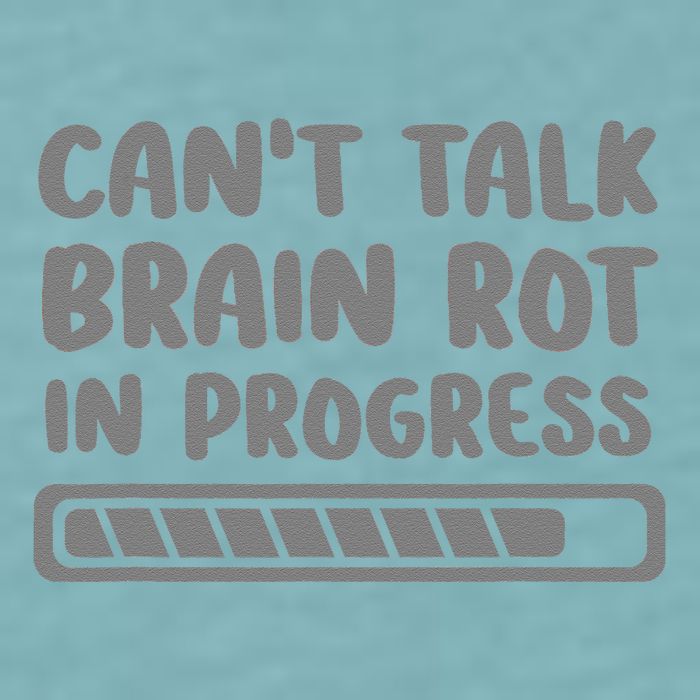 Brain Rot In Progress CanT Talk Gaming Brainrot Meme Sueded Cloud Jersey T-Shirt