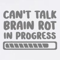 Brain Rot In Progress CanT Talk Gaming Brainrot Meme Garment-Dyed Sweatshirt