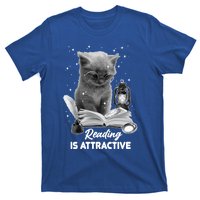 Bookaholic Reading Is Attractive Cat Reading A Book Bookish Meaningful Gift T-Shirt