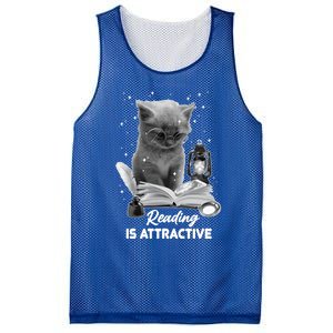 Bookaholic Reading Is Attractive Cat Reading A Book Bookish Meaningful Gift Mesh Reversible Basketball Jersey Tank