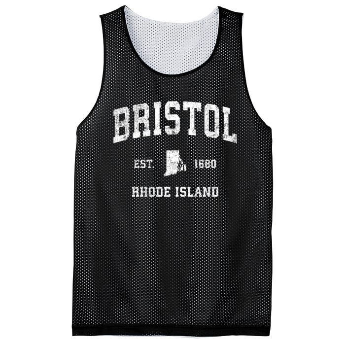 Bristol Rhode Island Ri Vintage Sports Mesh Reversible Basketball Jersey Tank