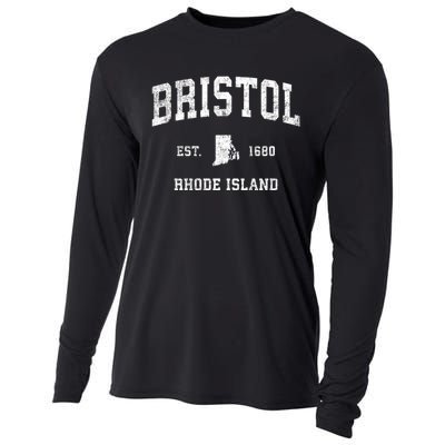 Bristol Rhode Island Ri Vintage Sports Cooling Performance Long Sleeve Crew