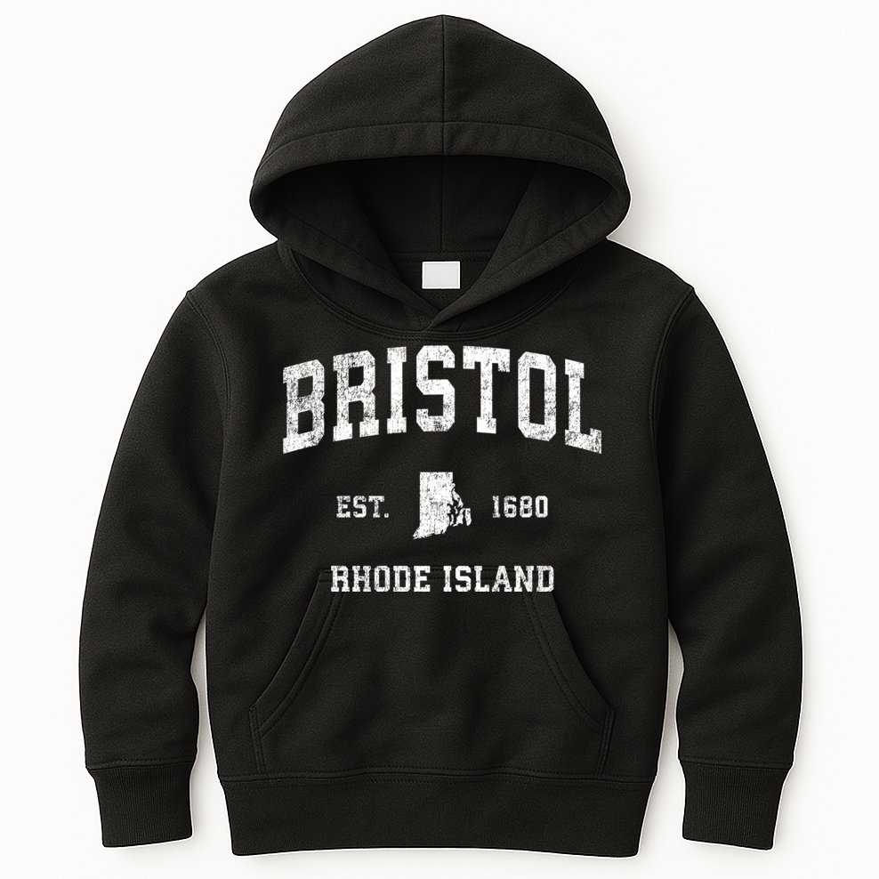 Bristol Rhode Island Ri Vintage Sports Kids Hoodie