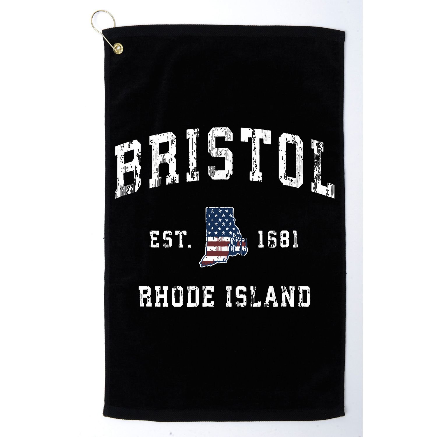 Bristol Rhode Island Ri Vintage American Flag Sports Design Golf Towel