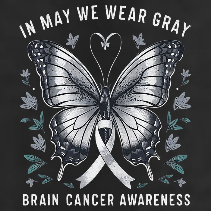 Butterfly Ribbon In May We Wear Gray Brain Cancer Awareness Golf Towel