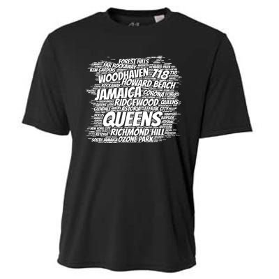 Born Raised In Queens Borough New York City Cooling Performance Crew T-Shirt