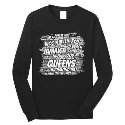 Born Raised In Queens Borough New York City Long Sleeve Shirt