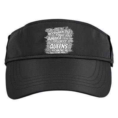 Born Raised In Queens Borough New York City Adult Drive Performance Visor