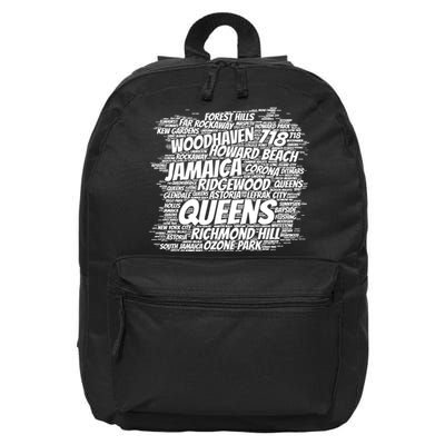 Born Raised In Queens Borough New York City 16 in Basic Backpack