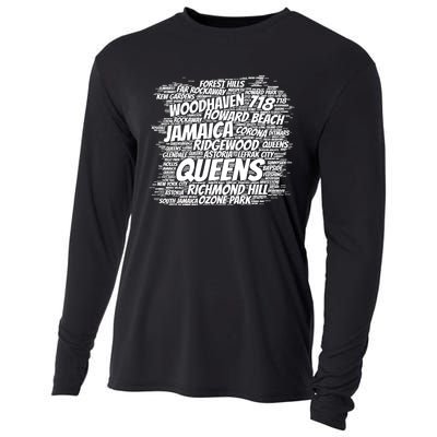 Born Raised In Queens Borough New York City Cooling Performance Long Sleeve Crew