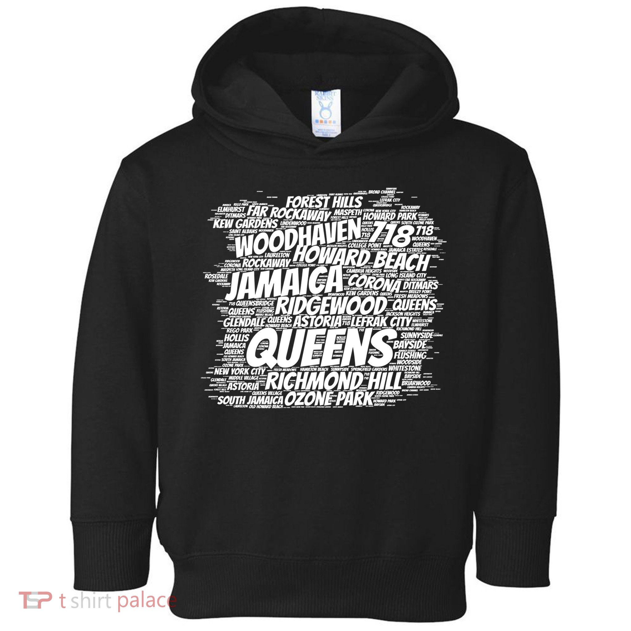 Born Raised In Queens Borough New York City Toddler Hoodie
