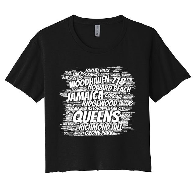 Born Raised In Queens Borough New York City Crop Top
