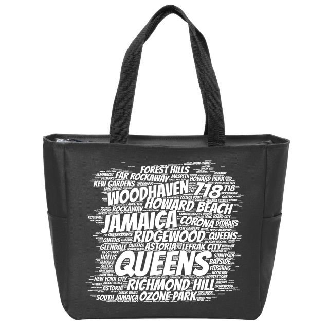 Born Raised In Queens Borough New York City Zip Tote Bag