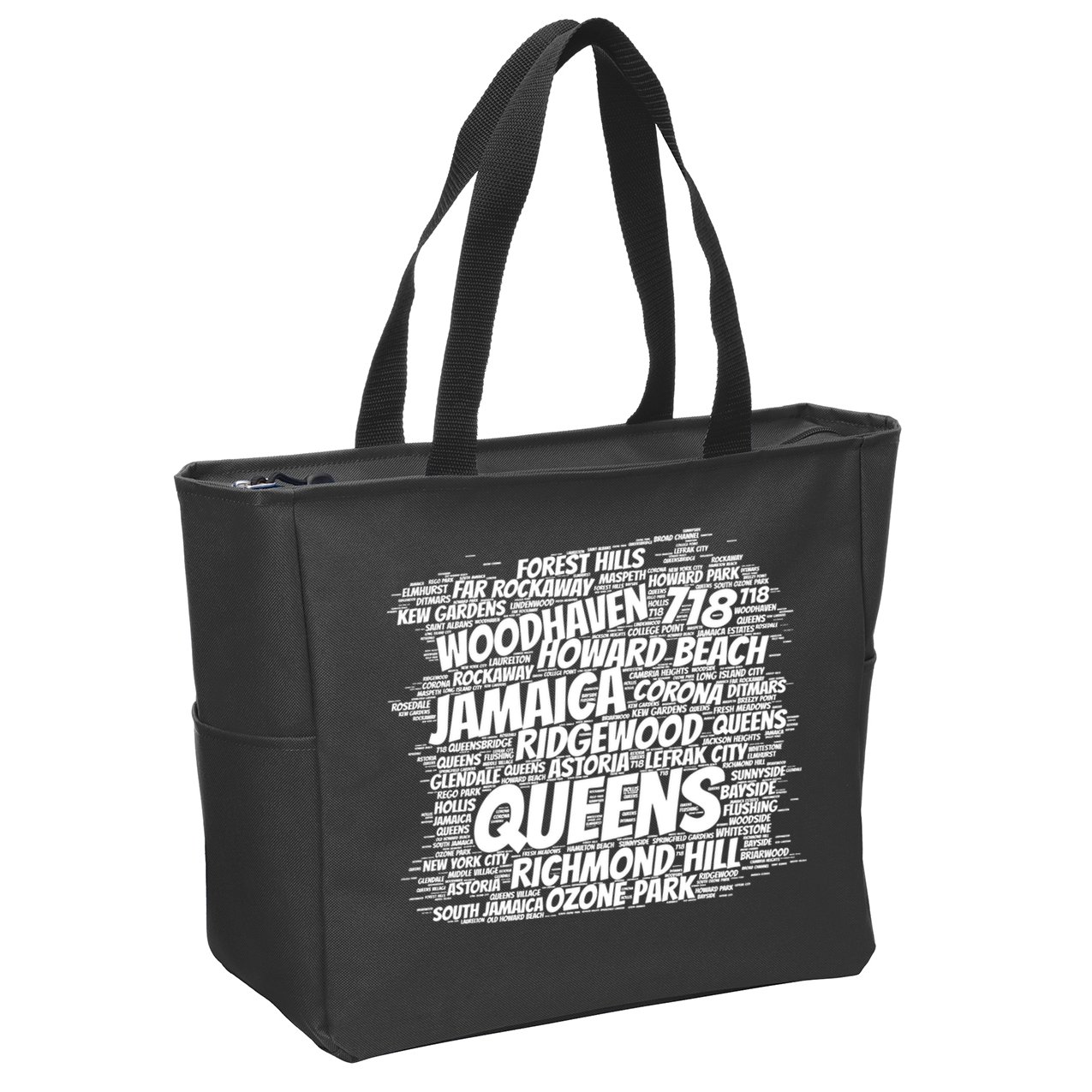 Born Raised In Queens Borough New York City Zip Tote Bag
