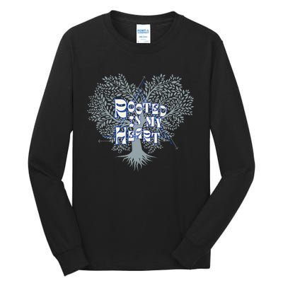 Blue Rooted In My Heart Tall Long Sleeve T-Shirt