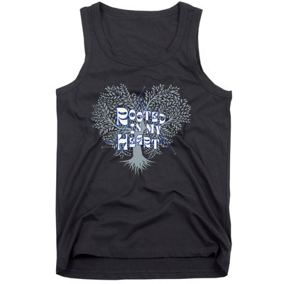 Blue Rooted In My Heart Tank Top