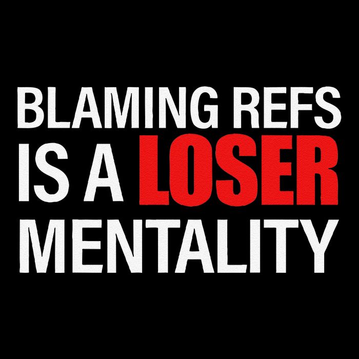 Blaming Refs Is A Loser Mentality Funny Flat Bill Trucker Hat