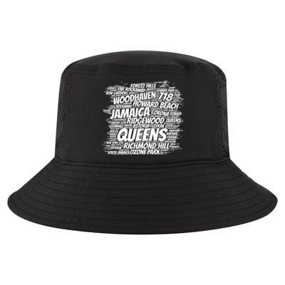 Born Raised In Queens Borough New York City Cool Comfort Performance Bucket Hat