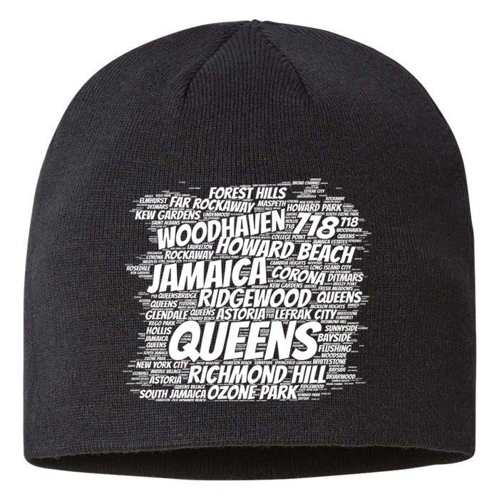 Born Raised In Queens Borough New York City Sustainable Beanie