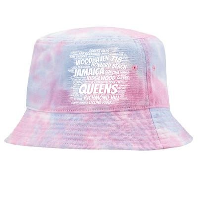 Born Raised In Queens Borough New York City Tie-Dyed Bucket Hat