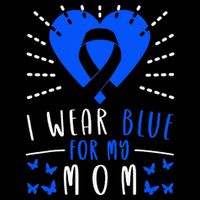 Blue Ribbon I Wear Blue For My Mom 16 in Basic Backpack