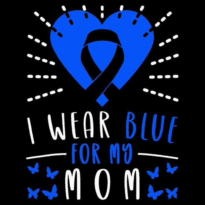 Blue Ribbon I Wear Blue For My Mom 16 in Basic Backpack