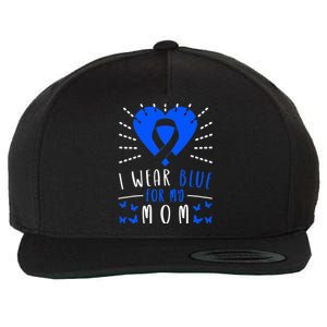 Blue Ribbon I Wear Blue For My Mom Wool Snapback Cap