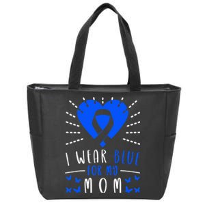 Blue Ribbon I Wear Blue For My Mom Zip Tote Bag