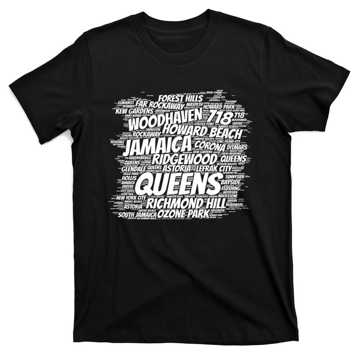 Born Raised In Queens Borough New York City Gift T-Shirt