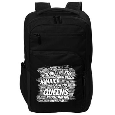 Born Raised In Queens Borough New York City Gift Impact Tech Backpack