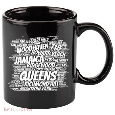 Born Raised In Queens Borough New York City Gift 11oz C Handle Ceramic Mug