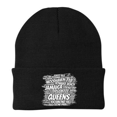 Born Raised In Queens Borough New York City Gift Beanie