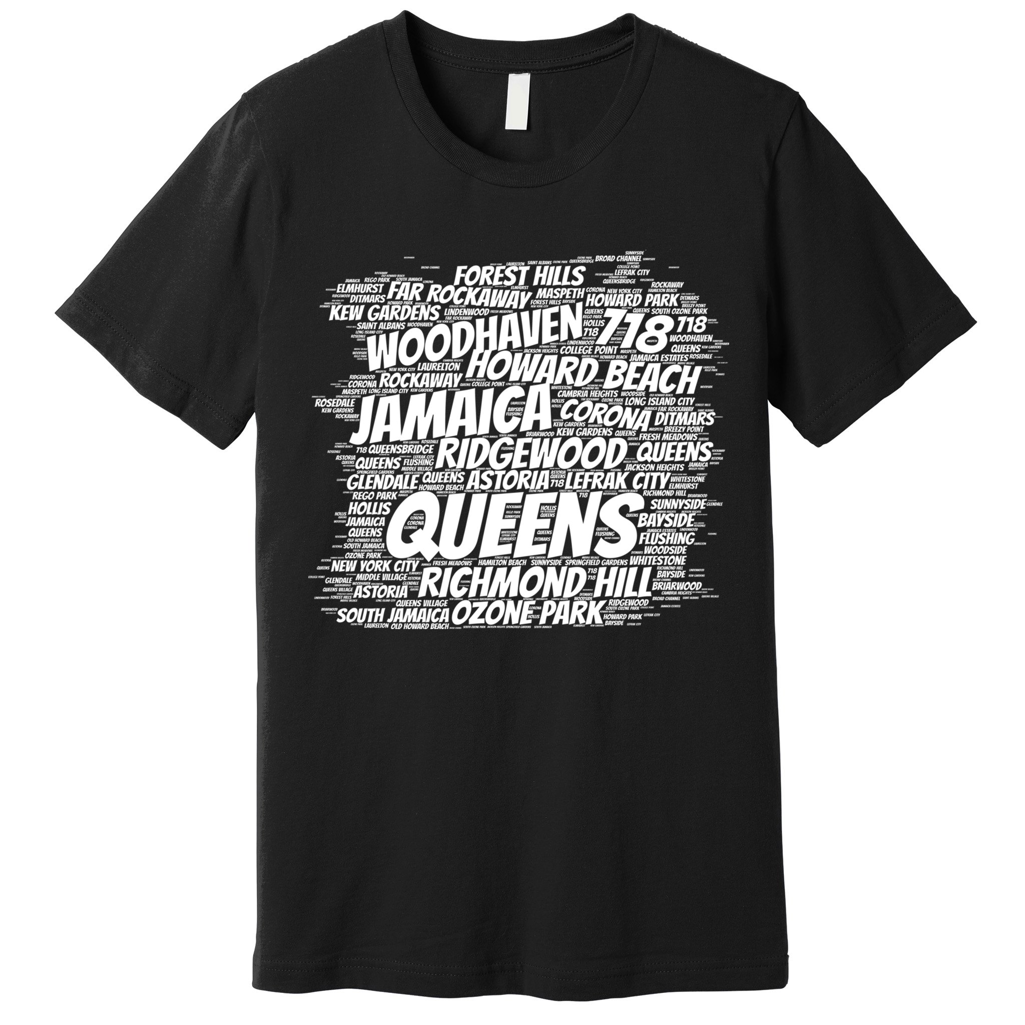 Born Raised In Queens Borough New York City Gift Premium T-Shirt