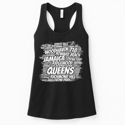 Born Raised In Queens Borough New York City Gift Womens Tank Top