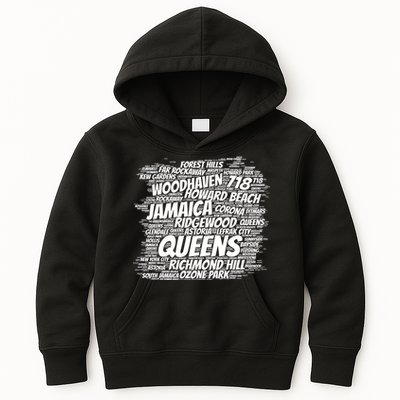 Born Raised In Queens Borough New York City Gift Kids Hoodie