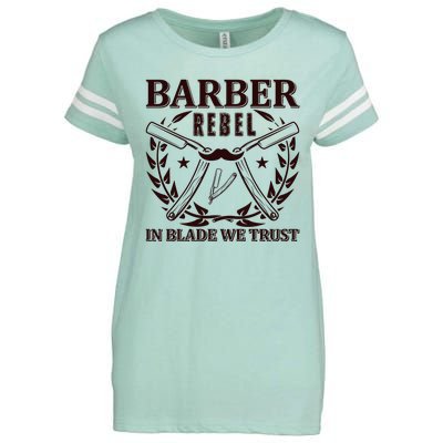 Barber Rebel In Blade We Trust Enza Ladies Jersey Football T-Shirt