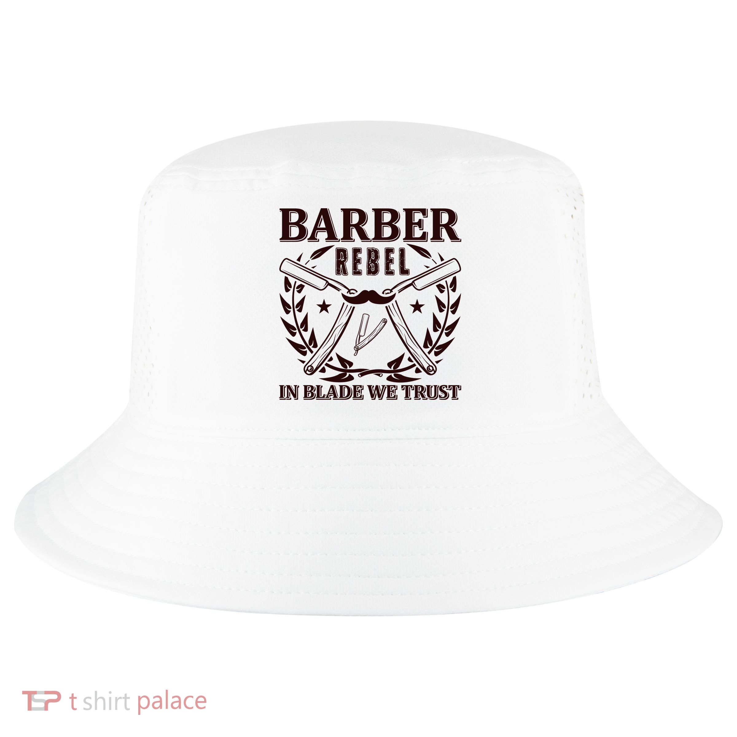 Barber Rebel In Blade We Trust Cool Comfort Performance Bucket Hat
