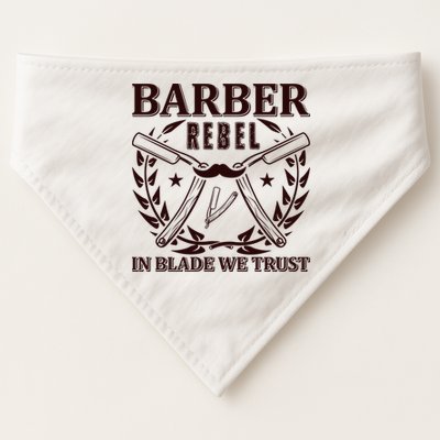 Barber Rebel In Blade We Trust USA-Made Doggie Bandana