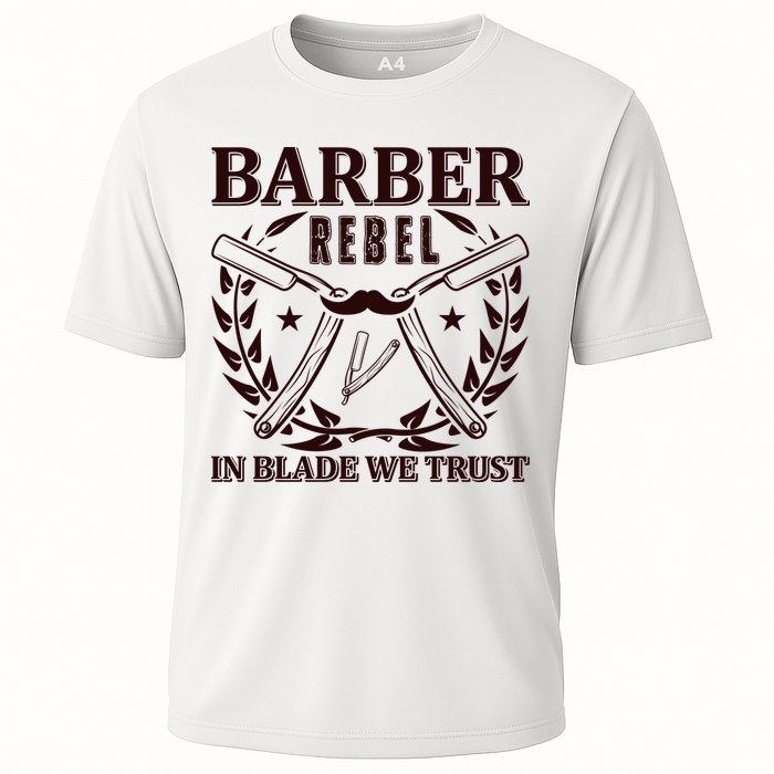 Barber Rebel In Blade We Trust Cooling Performance Crew T-Shirt