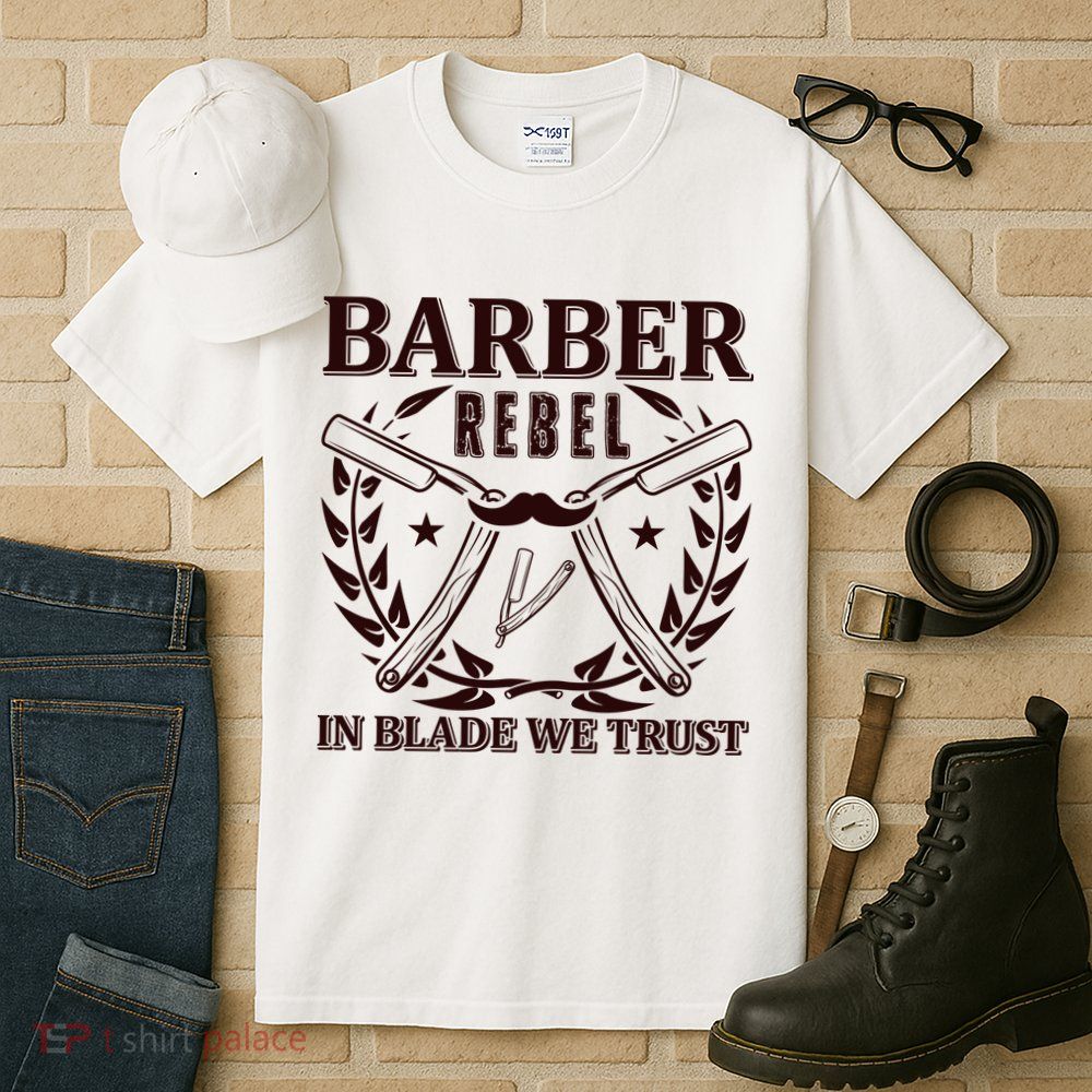 Barber Rebel In Blade We Trust Tall T-Shirt