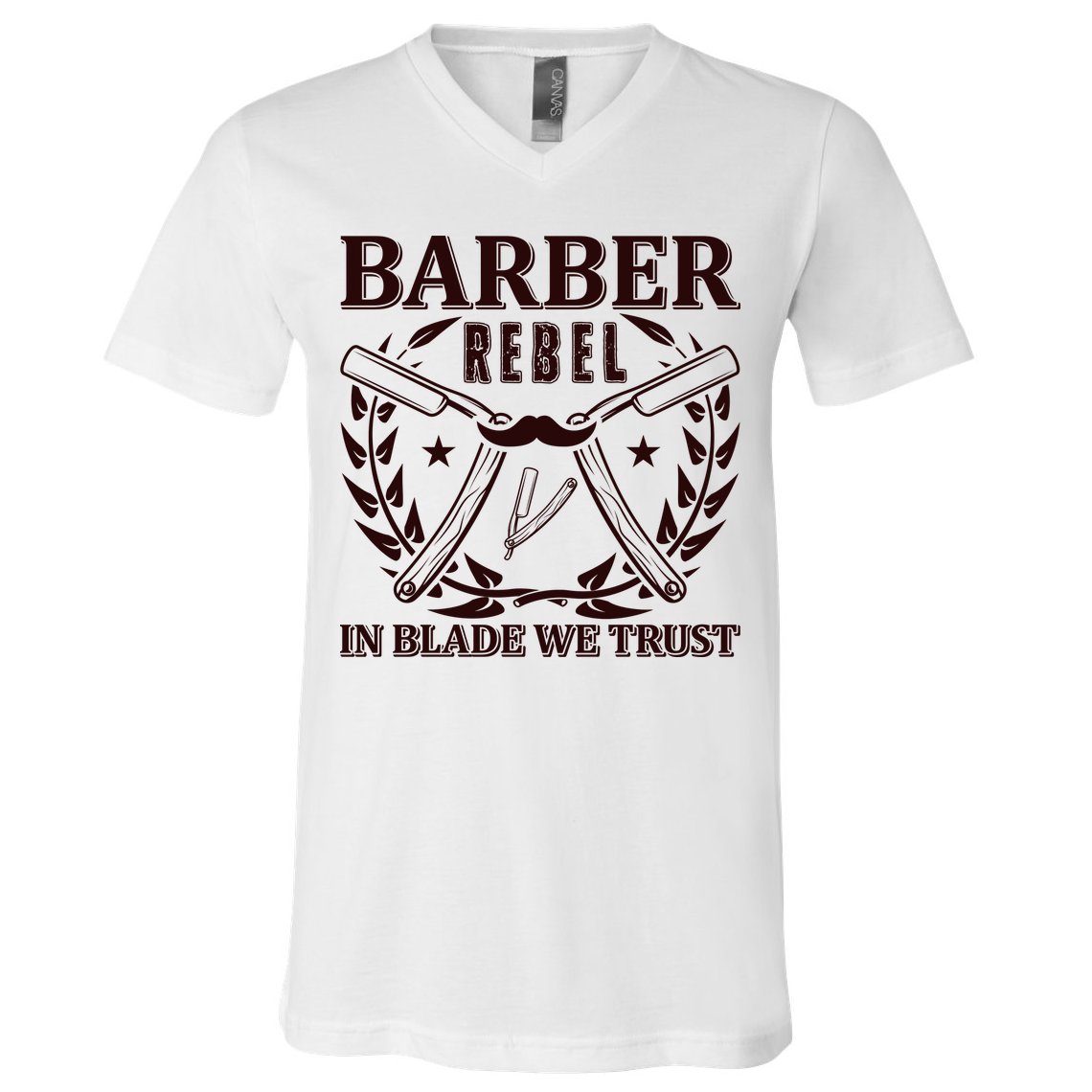 Barber Rebel In Blade We Trust V-Neck T-Shirt