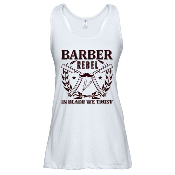 Barber Rebel In Blade We Trust Ladies Essential Flowy Tank