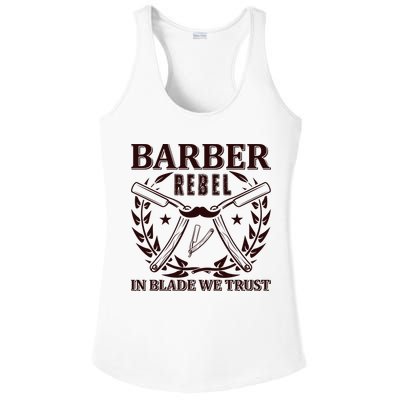 Barber Rebel In Blade We Trust Ladies PosiCharge Competitor Racerback Tank