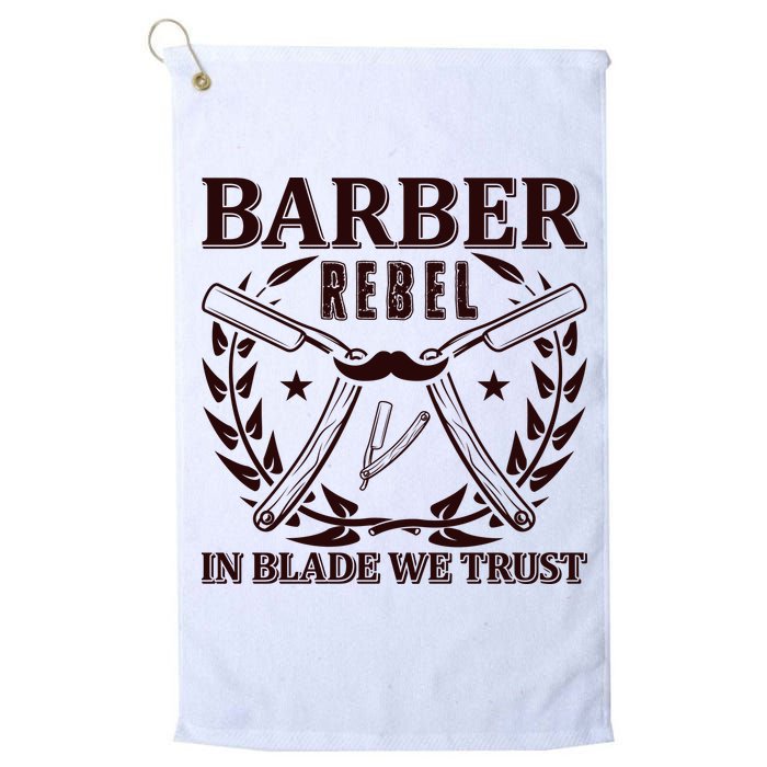Barber Rebel In Blade We Trust Golf Towel