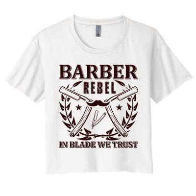Barber Rebel In Blade We Trust Crop Top