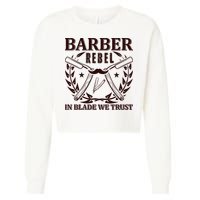Barber Rebel In Blade We Trust Cropped Pullover Crew